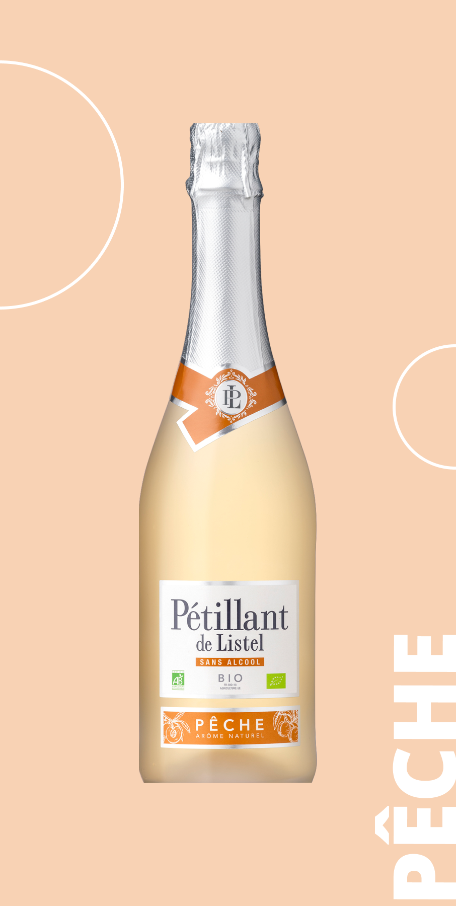Pétillant de Listel sans alcool saveur pêche
